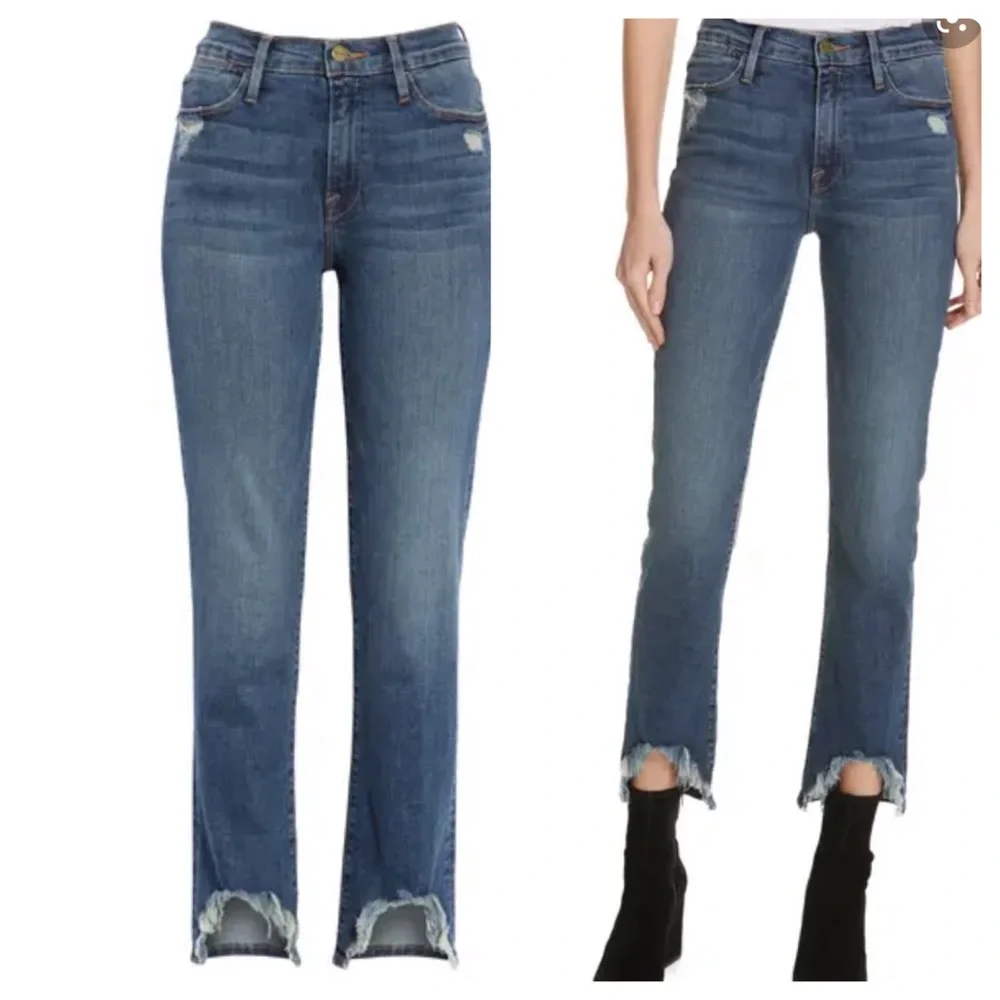 Frame Le High Straight Curve Hem Jeans sz 28 - Picture 1 of 7